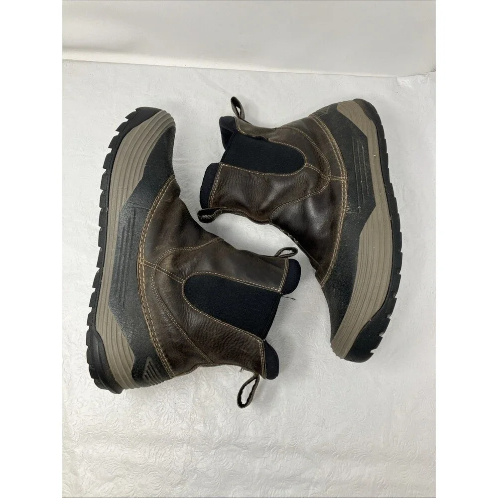 Teva Loge Peak Leather Pull On Insulated WP Winter Snow Boots Mens 11.5 Brown